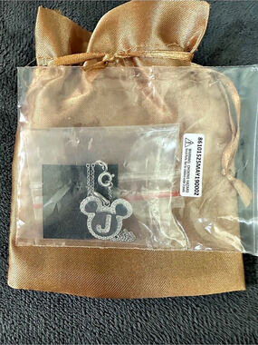 Disney Mickey Mouse Crystal Pavé Initial Pendant Necklace Pendant Necklace in
